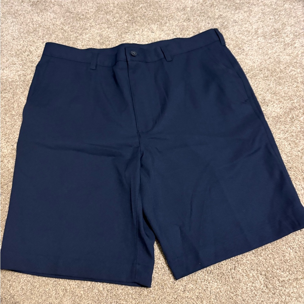 PGA Tour Men's Deep Blue Flat Front Shorts